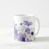  Waterverf Violet Floral Koffiemok (Voorkant rechts)