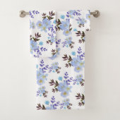 Waterverf Violet Flowers Bad Handdoek (Insitu)
