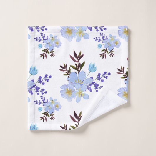 Waterverf Violet Flowers Bad Handdoek (Wasdoekje)