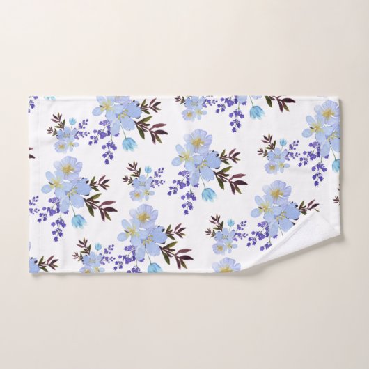 Waterverf Violet Flowers Bad Handdoek (Handdoek)