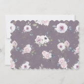 Waterverf Violet Flowers bevestiging Kaart (Achterkant)