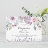 Waterverf Violet Flowers bevestiging Kaart (Staand voorkant)