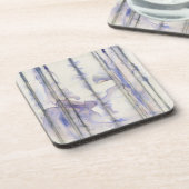 Waterverf Violet Free Expression Bier Onderzetter (Linkerzijde)