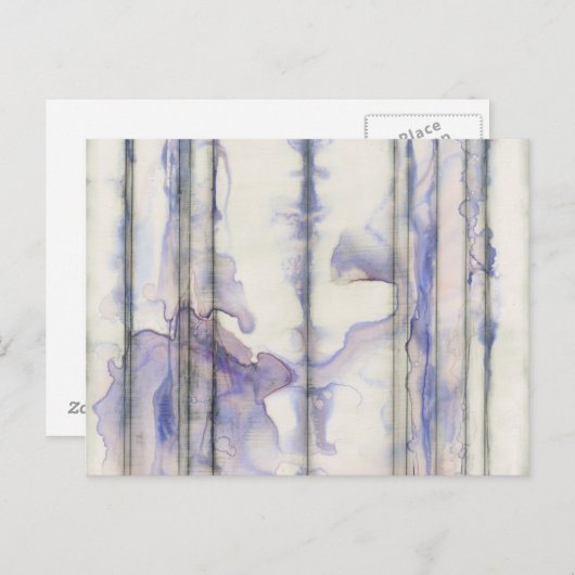 Waterverf Violet Free Expression Briefkaart (Voorkant / Achterkant)