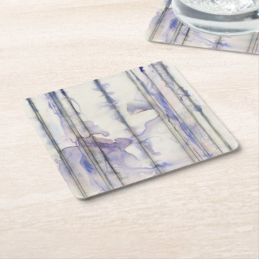 Waterverf Violet Free Expression Kartonnen Onderzetters (Schuin)