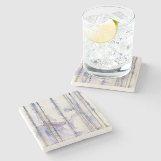 Waterverf Violet Free Expression Stenen Onderzetter (Zijkant)