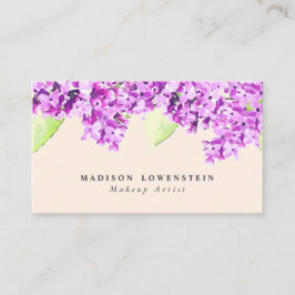 Waterverf Violet Lila bloemen Visitekaartje