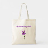 Waterverf Violet minimalist bij geboortenbloem feb Tote Bag (Achterkant)