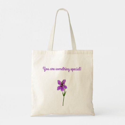 Waterverf Violet minimalist bij geboortenbloem feb Tote Bag (Achterkant)