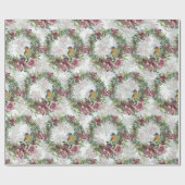 Waterverf Violet Paars Floral Wreator Cadeaupapier (Vlak)