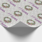 Waterverf Violet Paars Floral Wreator Cadeaupapier (Hoek)