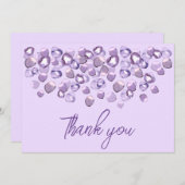 waterverf violet paars simpel bedankt (Voorkant / Achterkant)