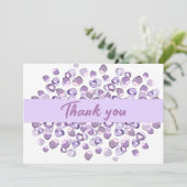 waterverf violet paars simpel bedankt (Staand voorkant)