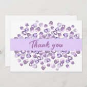 waterverf violet paars simpel bedankt (Voorkant / Achterkant)