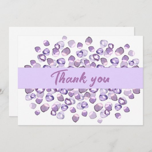 waterverf violet paars simpel bedankt (Voorkant / Achterkant)