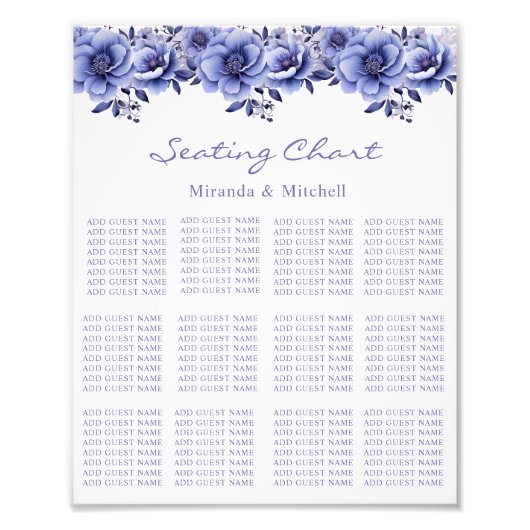 Waterverf Violet Pioen Bruiloft Zitkaarten Foto Afdruk (Voorkant)