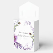 Waterverf Violet Poppy Floral Baby shower Bedankt Bedankdoosjes (Geopend)