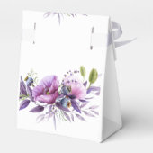 Waterverf Violet Poppy Floral Baby shower Bedankt Bedankdoosjes (Achterkant)