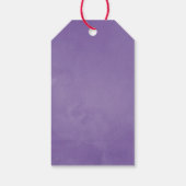 Waterverf Violet Poppy Floral Baby shower Bedankt Cadeaulabel (Achterkant)