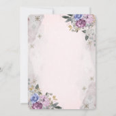 Waterverf Violet Pumpkins Flowers Baby shower Kaart (Achterkant)