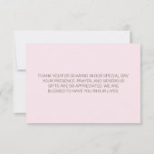 Waterverf Violet Rozen Hartelijk dank Bedankkaart (Achterkant)