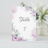 Waterverf Violet Rozen Kaart (Staand voorkant)