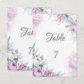 Waterverf Violet Rozen Kaart (Voorkant / Achterkant)