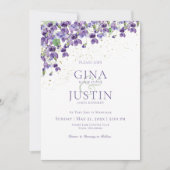 Waterverf Violets Weddenschap Kaart (Voorkant)