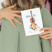 Waterverf Violin Digital Art Bedankkaart