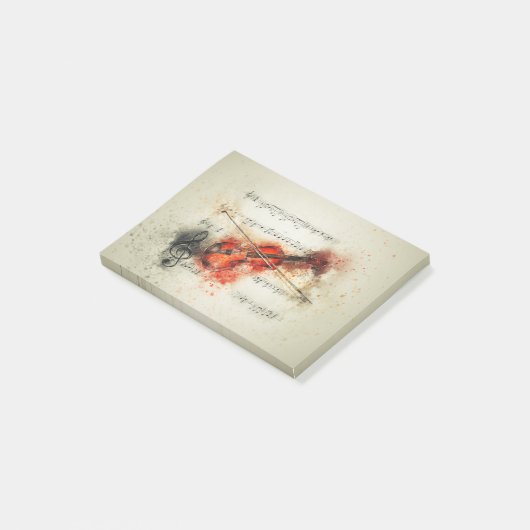 Waterverf Violin Post-it® Notes (Schuin)