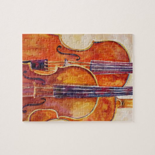 Waterverf Violins Legpuzzel (Horizontaal)