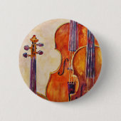 Waterverf Violins Ronde Button 5,7 Cm (Voorkant)