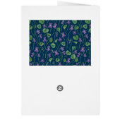 Waterverf viooltjes op blauw (Achterkant)