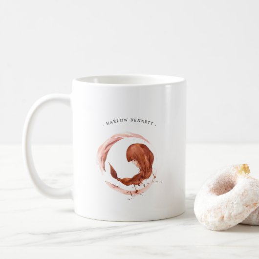 Waterverf Virgo Astrology Zodiac Sign | Monogram Koffiemok (Met donut)
