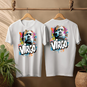 Waterverf Virgo Graffiti Airbrush Zodiac Design T-shirt