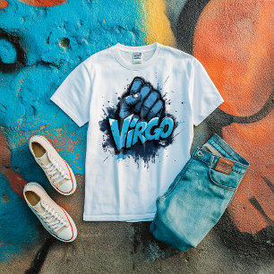 Waterverf Virgo Graffiti Airbrush Zodiac Design T-shirt