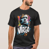 Waterverf Virgo Graffiti Airbrush Zodiac Design T-shirt (Voorkant)