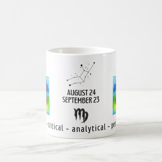 waterverf Virgo sterrenbeeld en kenmerken Koffiemok (Center)