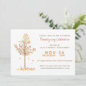 Waterverf virtuele Thanksgiving najaar bomen verla Kaart (Staand voorkant)