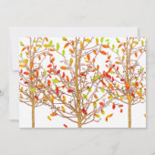 Waterverf virtuele Thanksgiving najaar bomen verla Kaart (Achterkant)