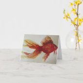 Waterverf Vis blanco kaart (Gele Bloem)