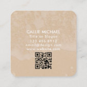 Waterverf Vis en zeevruchten / Kust Beach Style Vierkante Visitekaartje (Achterkant)