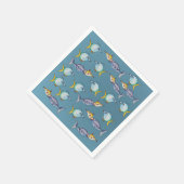 Waterverf vis grillig servet (Hoek)