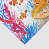 waterverf vis oceaan Nautisch Zee Cute Fisherman Tissuepapier (Detail)