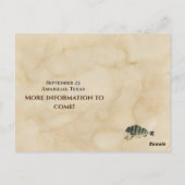 Waterverf Vis sparen de Datum Briefkaart (Achterkant)