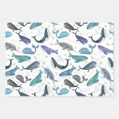 Waterverf vis vis goudblauw inpakpapier vel (Voorkant 2)