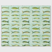 Waterverf visbroodje cadeaupapier (Vlak)