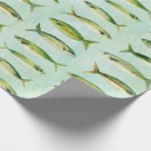 Waterverf visbroodje cadeaupapier (Hoek)