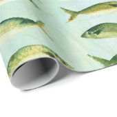 Waterverf visbroodje cadeaupapier (Rol Hoek)