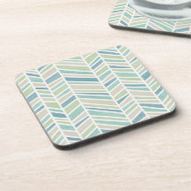 Waterverf visgraat, blauw, munt, beige